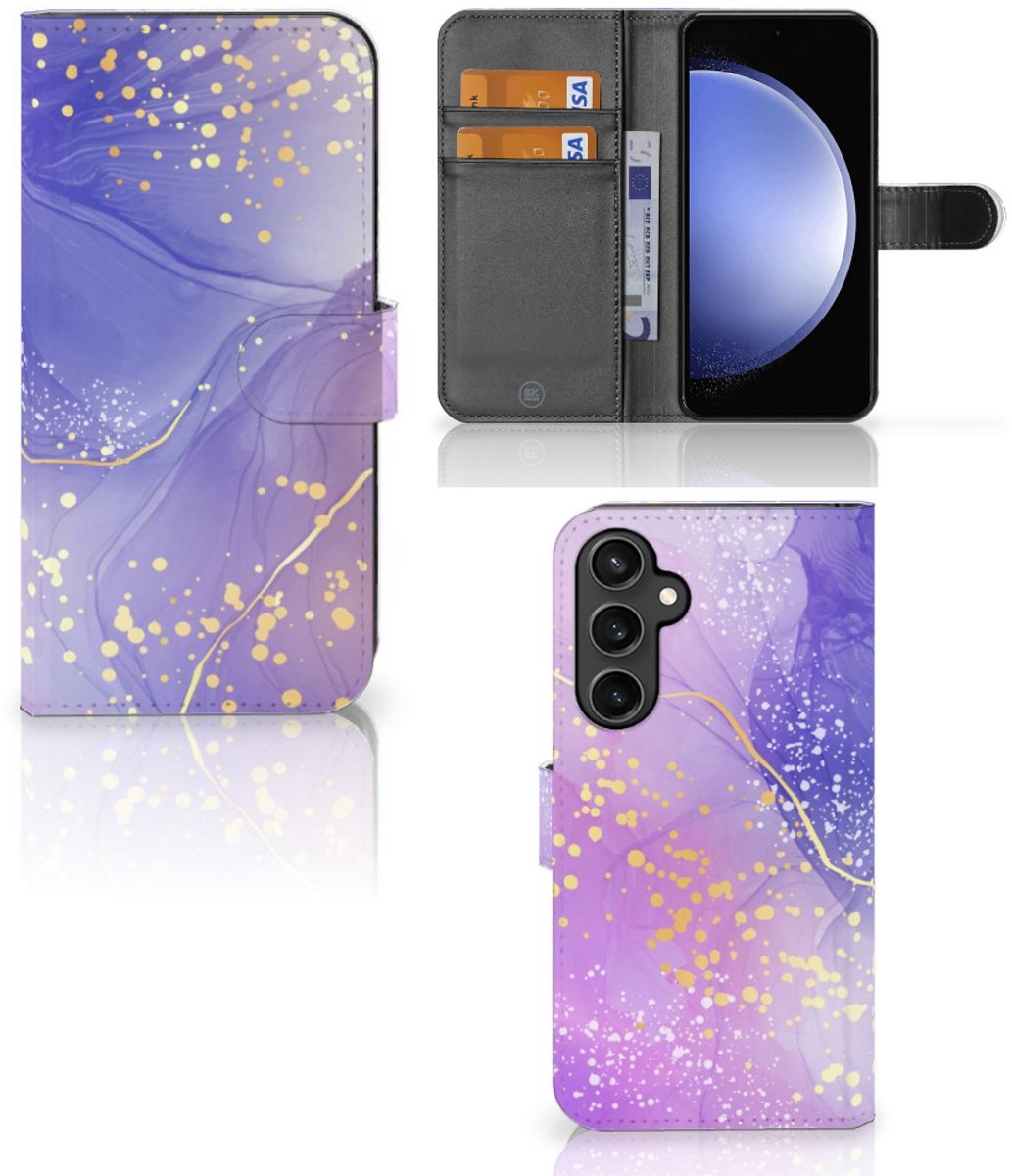 Hoesje voor Samsung Galaxy S23 FE Watercolor Paars