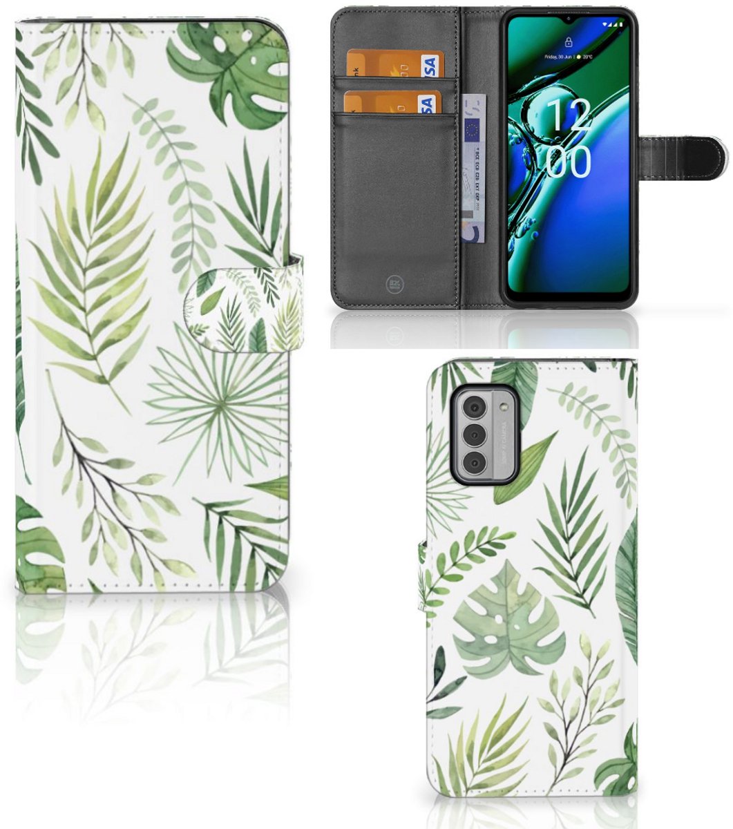 Book Case voor Nokia G42 Hoesje Leaves