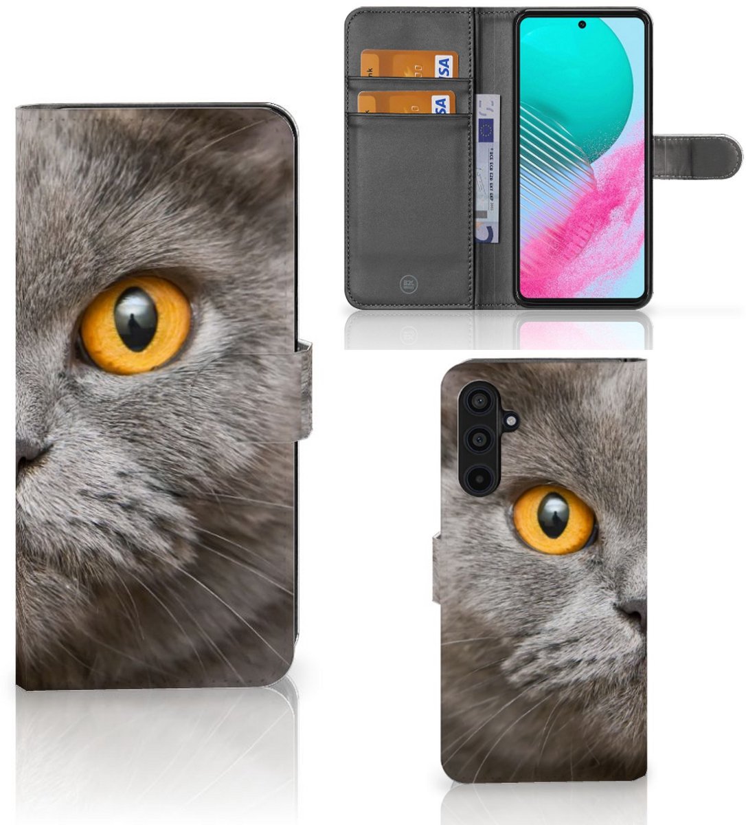 Telefoonhoesje met Pasjes Samsung Galaxy M54 Britse Korthaar