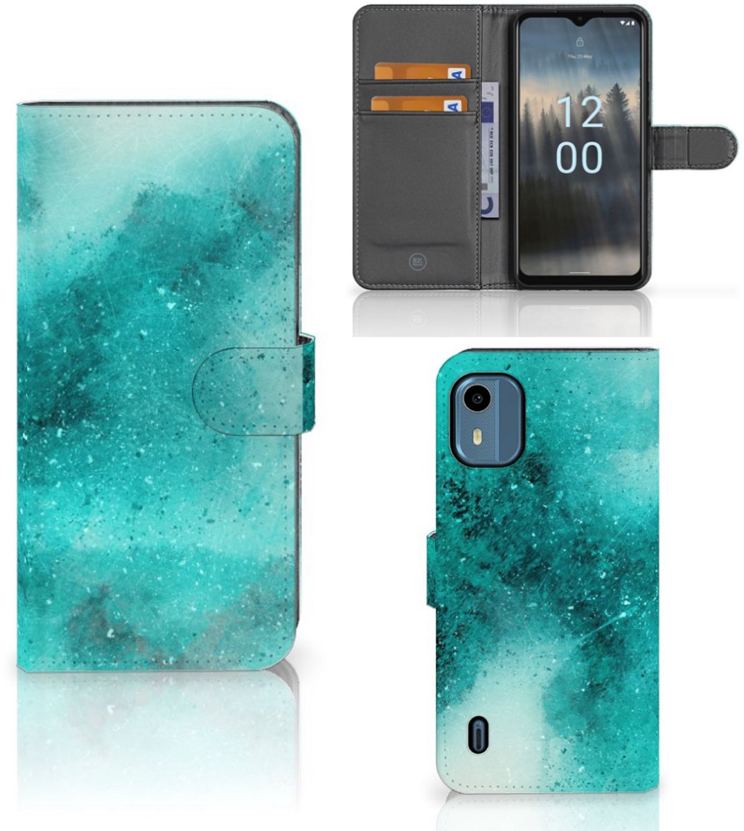 Hoesje Nokia C12 Painting Blue