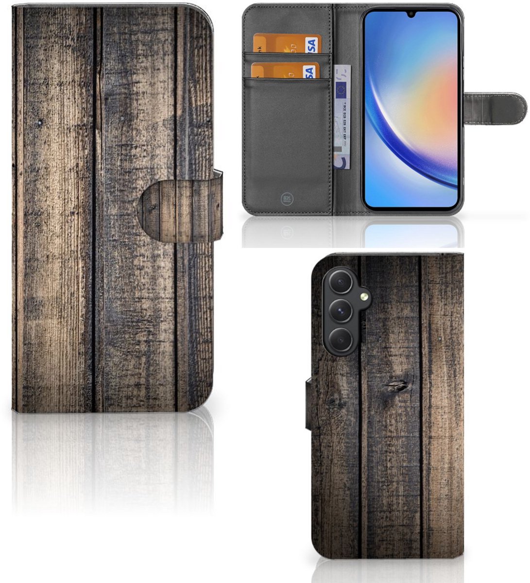 Samsung Galaxy A24 4G Book Style Case Steigerhout