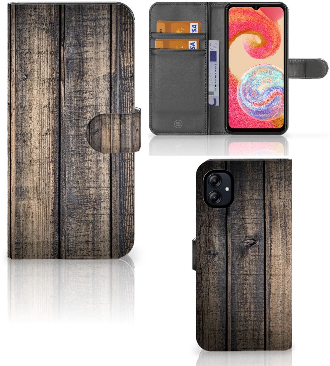 Samsung Galaxy A04e Book Style Case Steigerhout