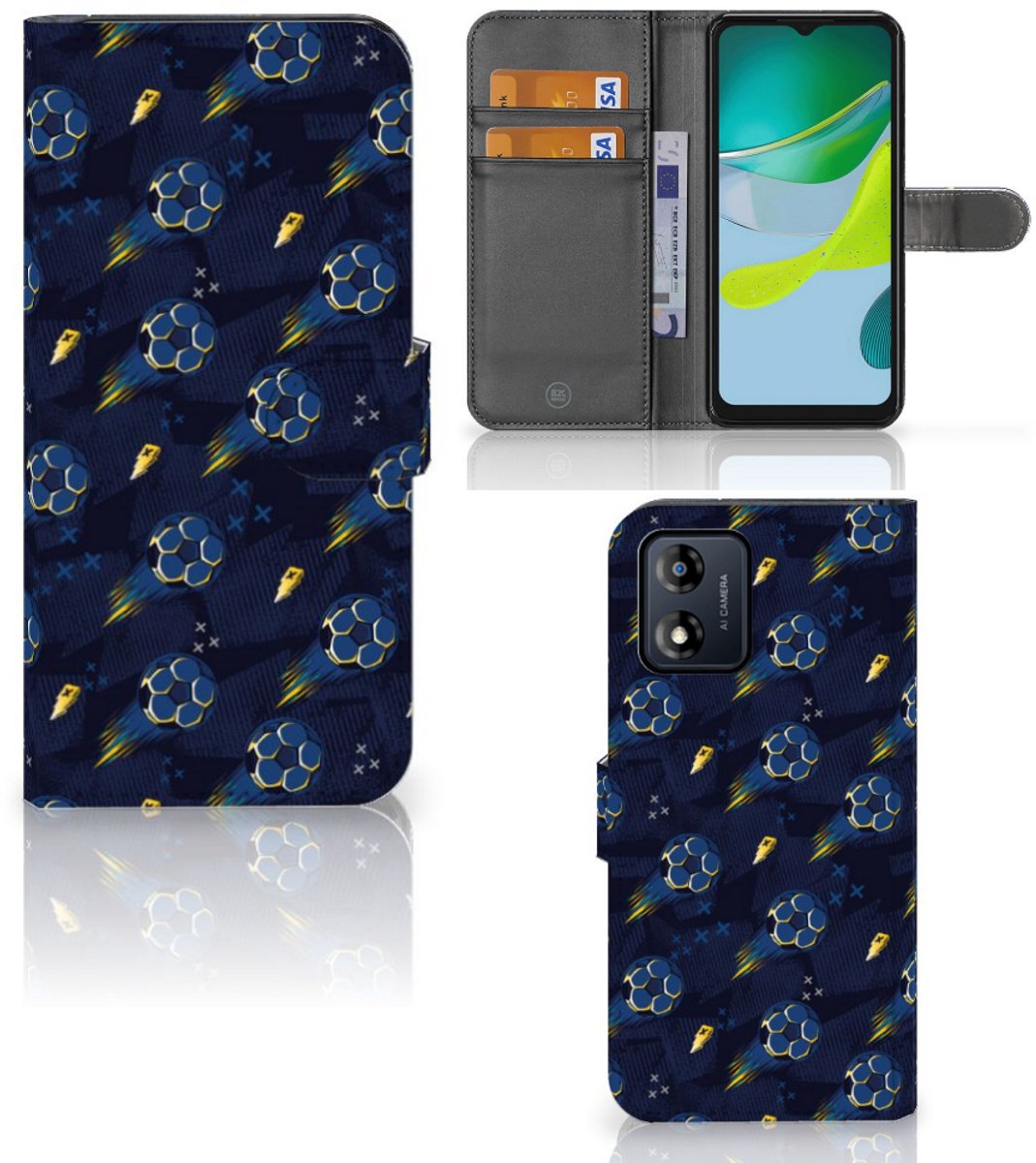 Telefoon Hoesje voor Motorola Moto E13 4G Voetbal