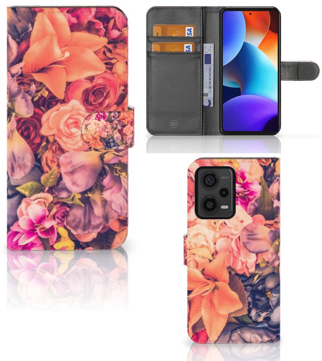 Xiaomi Redmi Note 12 Pro Plus Hoesje Bosje Bloemen