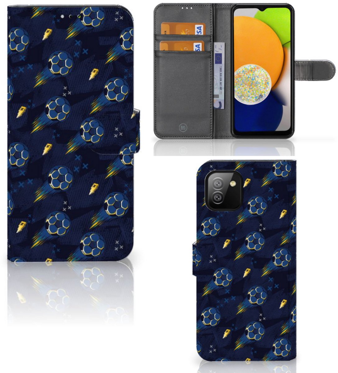 Book Case voor Telefoon Hoesje voor Samsung Galaxy A03 Voetbal