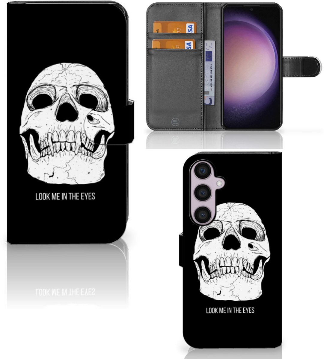 Telefoonhoesje met Naam Samsung Galaxy S24 Plus Skull Eyes