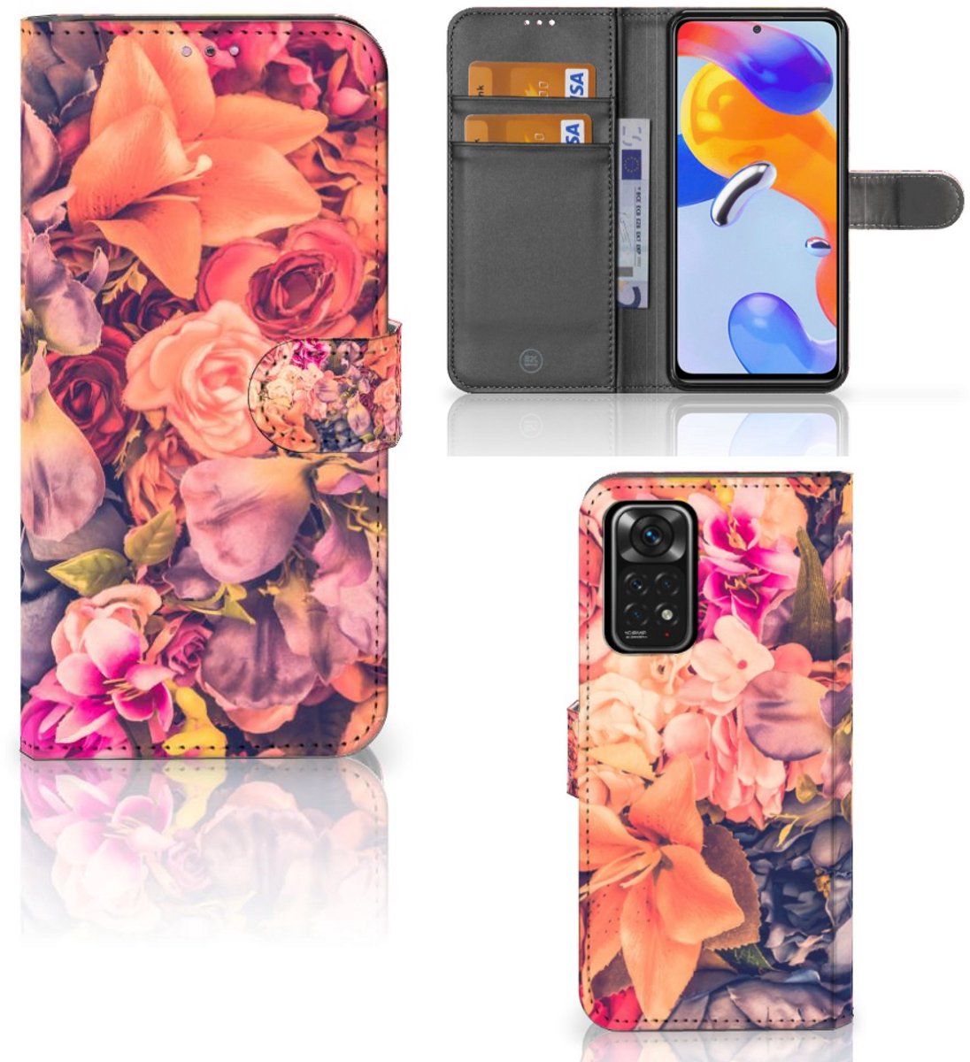 Xiaomi Redmi Note 11 Pro 5G/4G Hoesje Bosje Bloemen