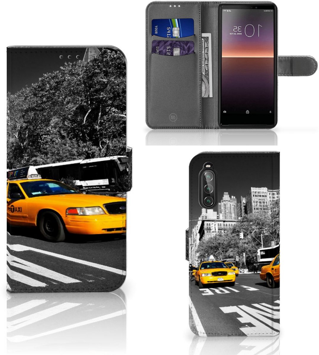 Sony Xperia 10 II Flip Cover New York Taxi