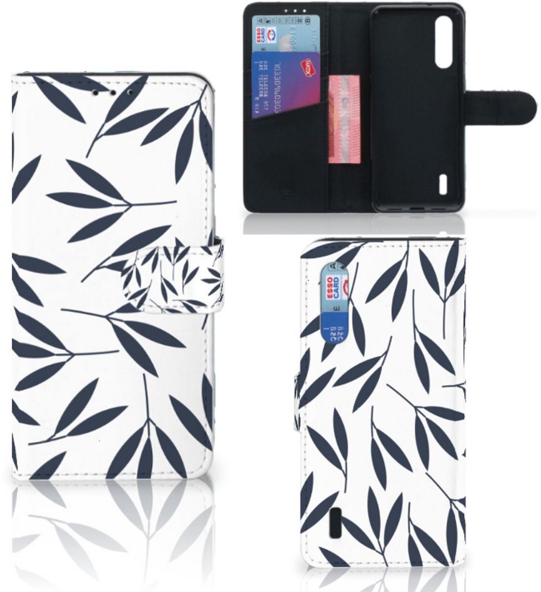 Xiaomi Mi 9 Lite Hoesje Leaves Blue