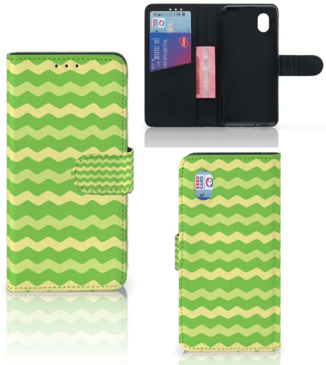 Alcatel 1B (2020) Telefoon Hoesje Waves Green
