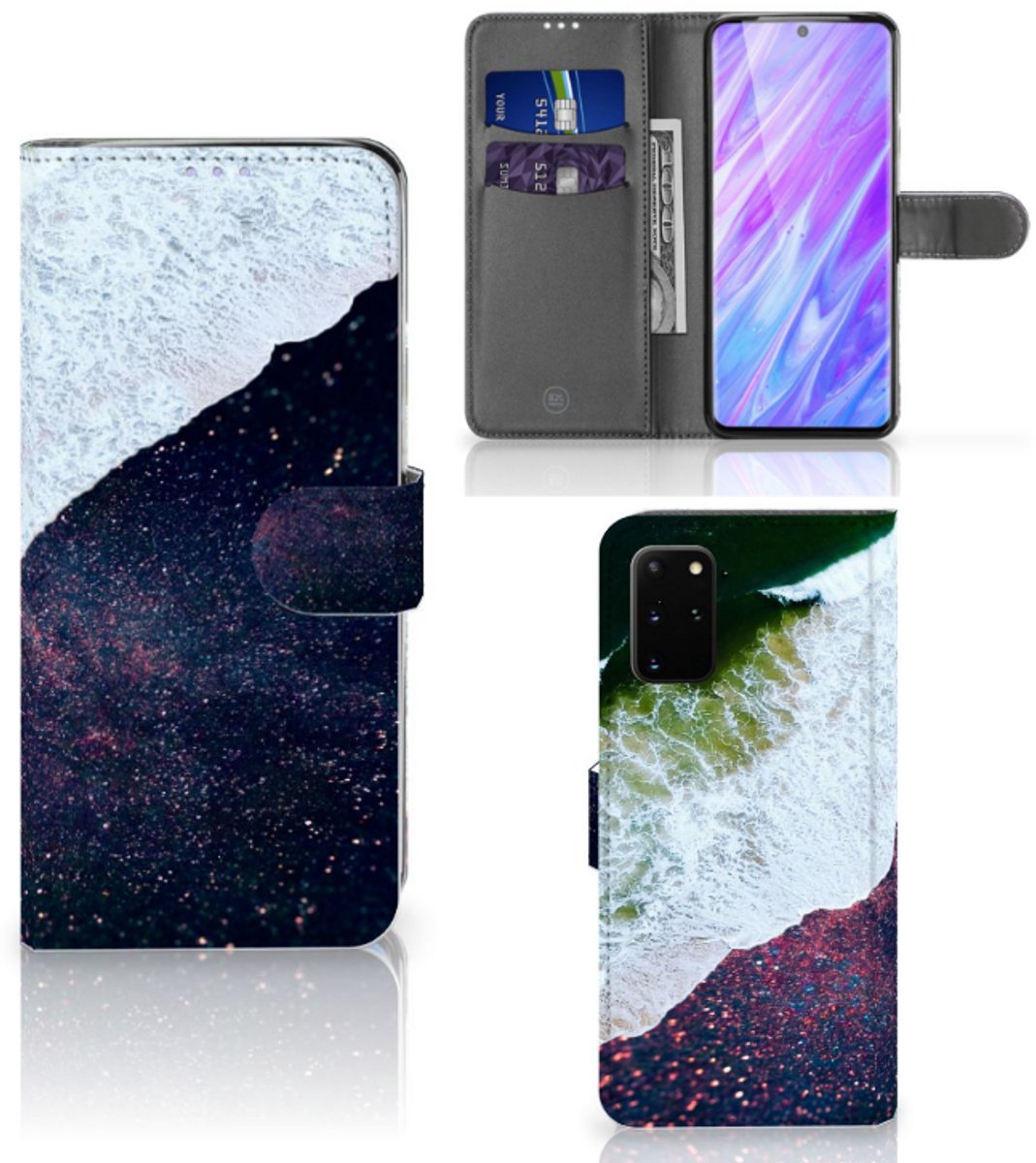Samsung Galaxy S20 Plus Book Case Sea in Space