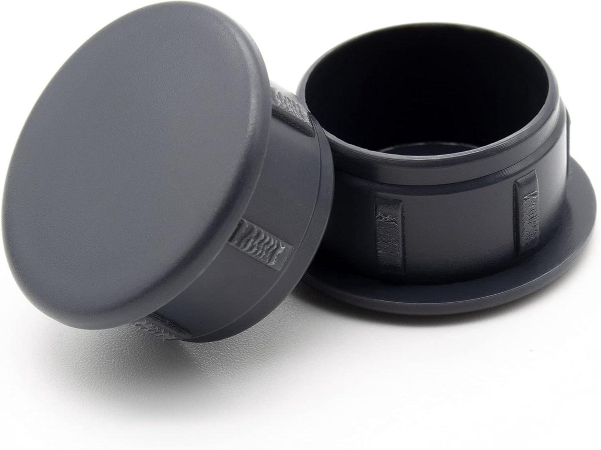 Afdekdoppen Set - Dopjes Gaten Vullen - Gaten Afdekken - Hoge Kwaliteit Polyethyleen - 36 Stuks 13 mm - Antraciet
