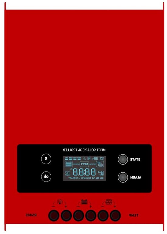 Zonne Laadregelaar - Solar Controller MPPT - Batterij Opladen - Intelligente Identificatie - 100A - Metaal