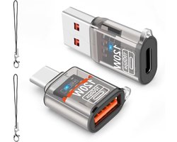 USB naar C Adapter - OTG Converter - Snel Opladen en Data - 3-in-1 Functionaliteit - 120 W - Zwart