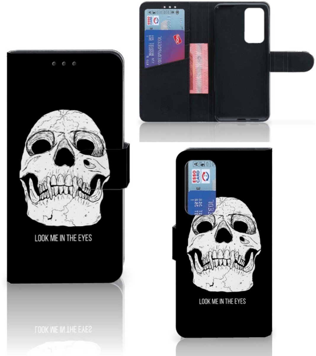 Telefoonhoesje met Naam Huawei P40 Skull Eyes