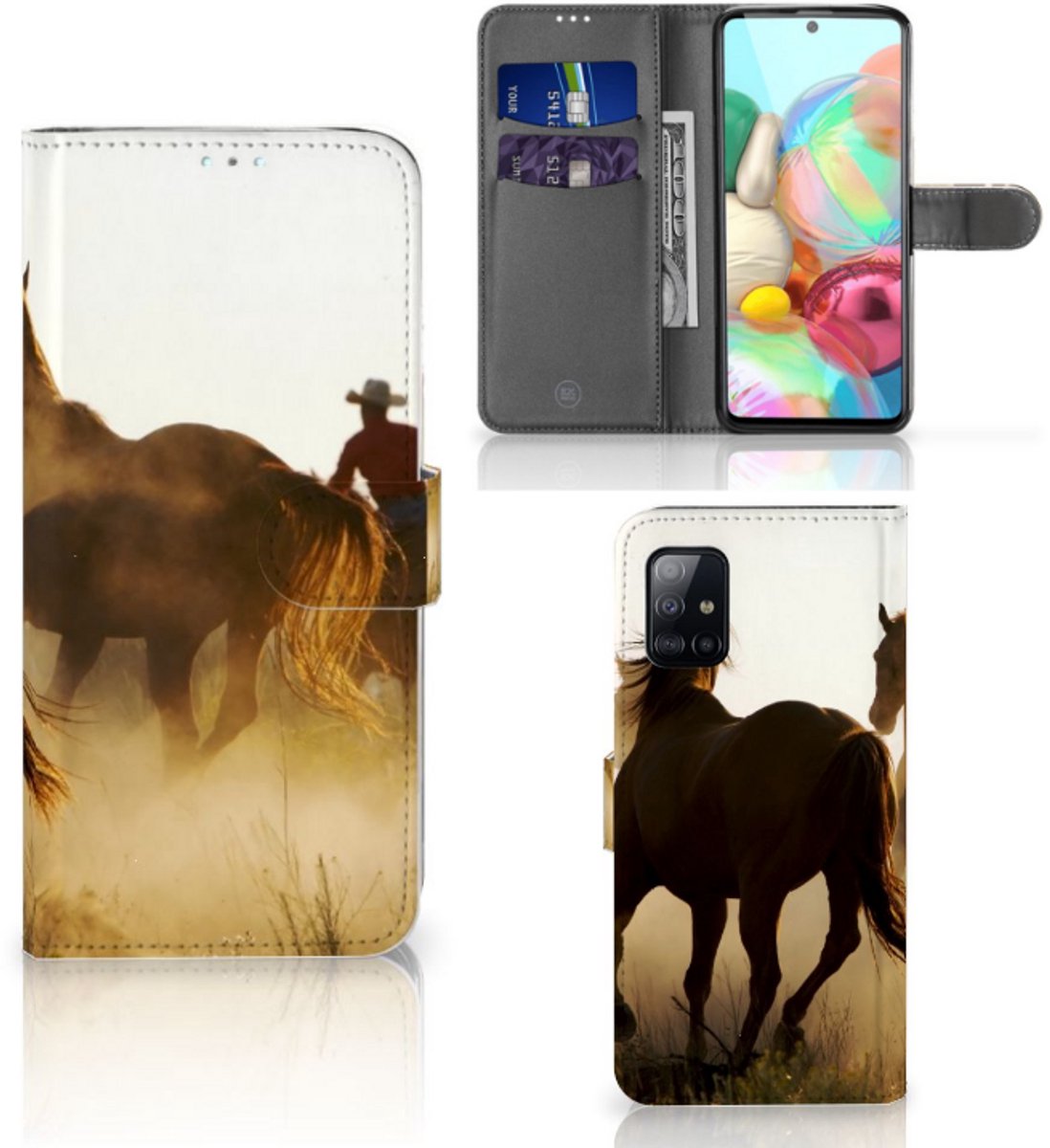 Samsung Galaxy A71 Telefoonhoesje met Pasjes Design Cowboy