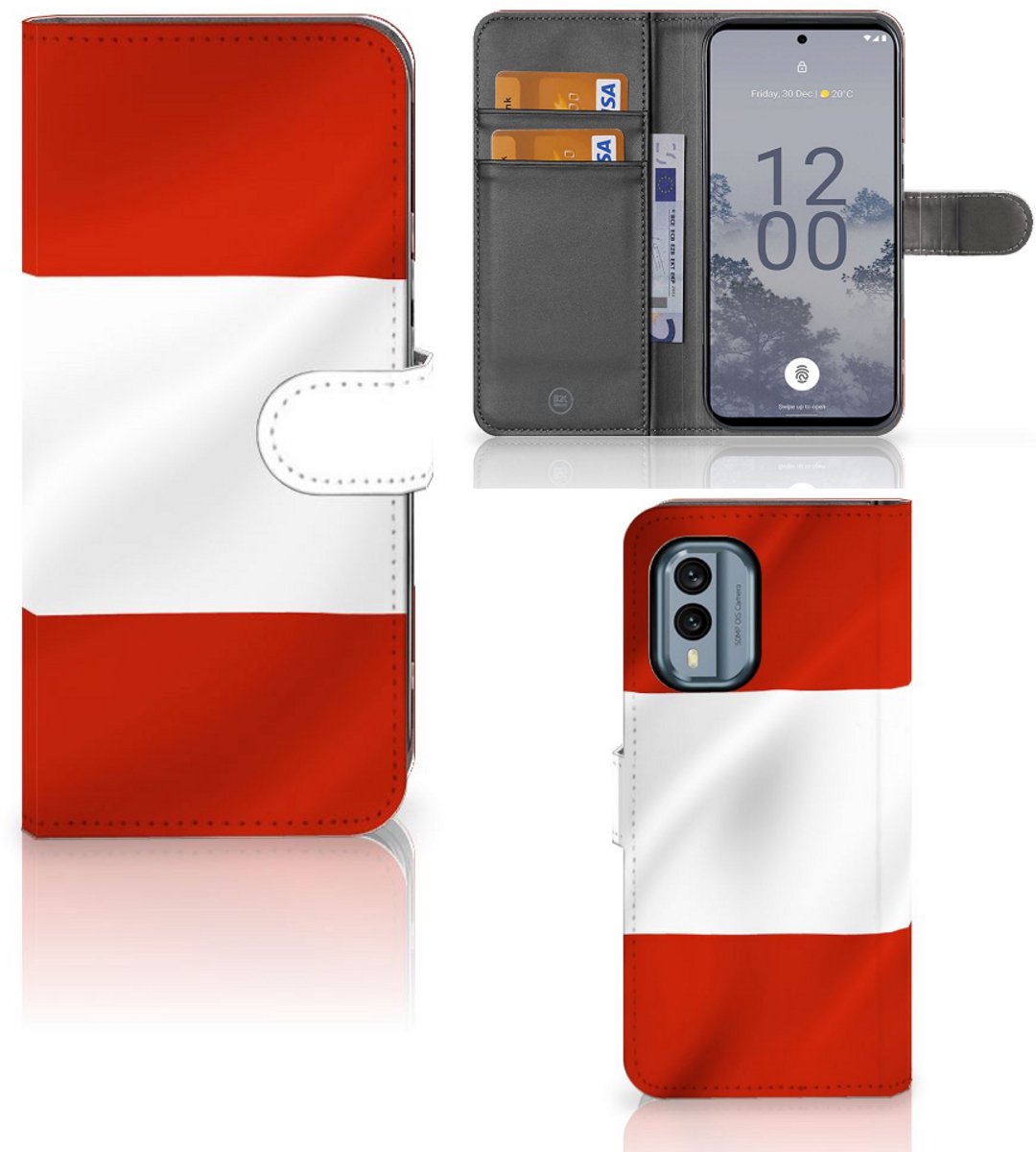 Nokia X30 Bookstyle Case Oostenrijk