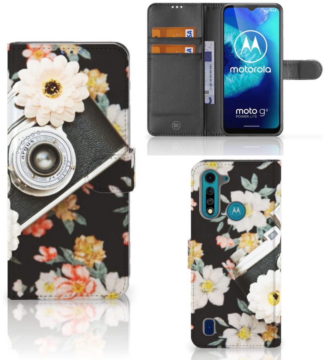 Motorola G8 Power Lite Telefoonhoesje met foto Vintage Camera