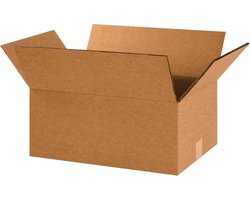 BOX USA 15 Pack of Heavy Duty Double Wall Corrugated Cardboard Boxes, 16" L x 10" W x 6" H, Kraft, Shipping, Packing and Moving