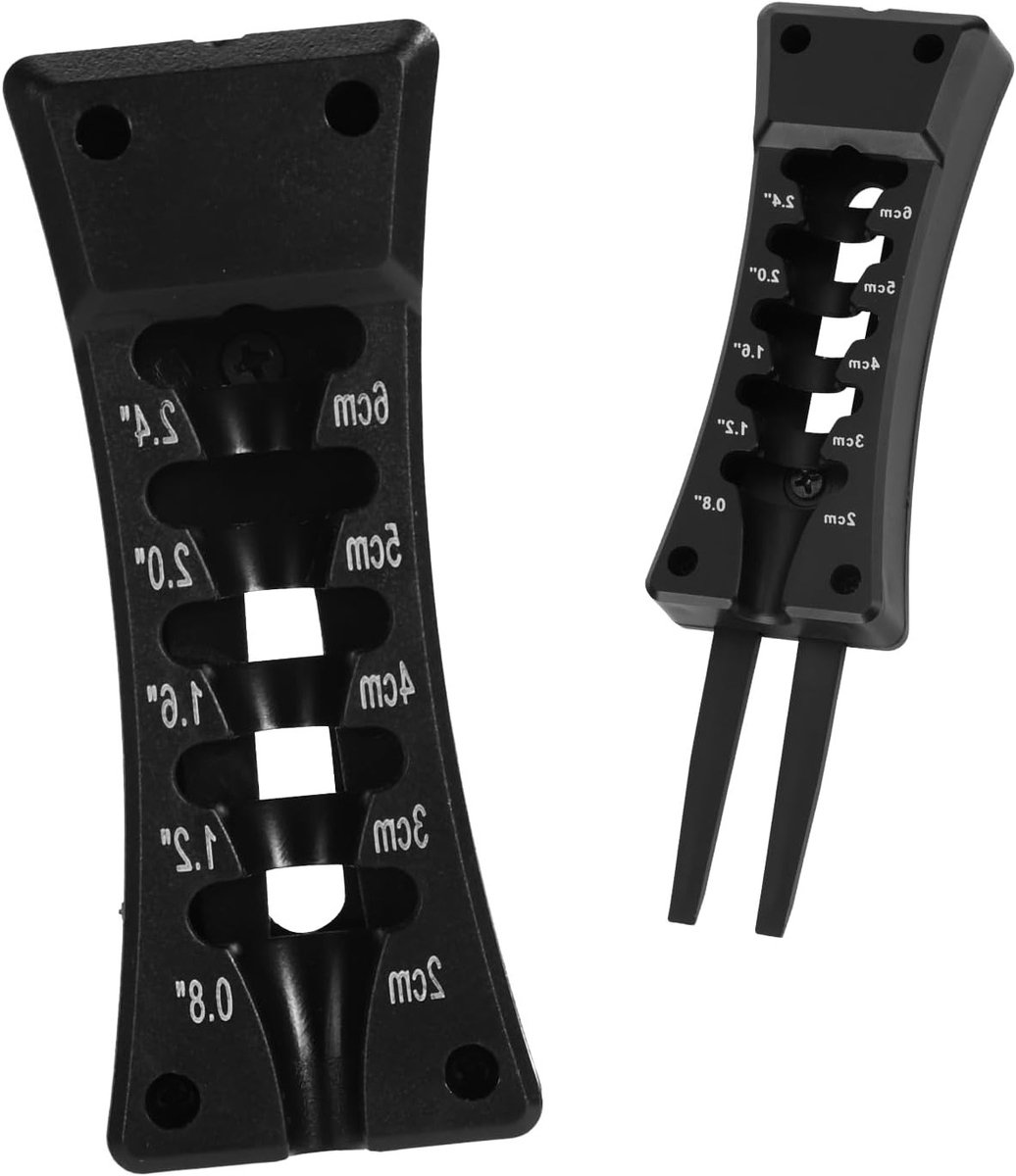 Verstelbare Golf Tee Hoogte Versteller van Carbon Fiber, 3-in-1 Tool voor Consistente Slagen en Divot Reparatie, Geschikt voor Alle Handen