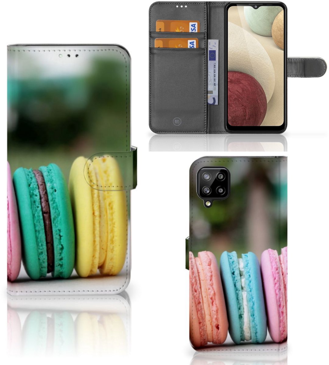 Samsung Galaxy A12 Book Cover Macarons