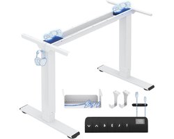 FlexiSpot E1 Pro Verstelbaar Tafelframe - Elektrische Tafelpoten Met 2 Motoren, LED Hoogtedisplay En 4 Geheugenfuncties, 2 Haken & Kabelmanagement (Wit)