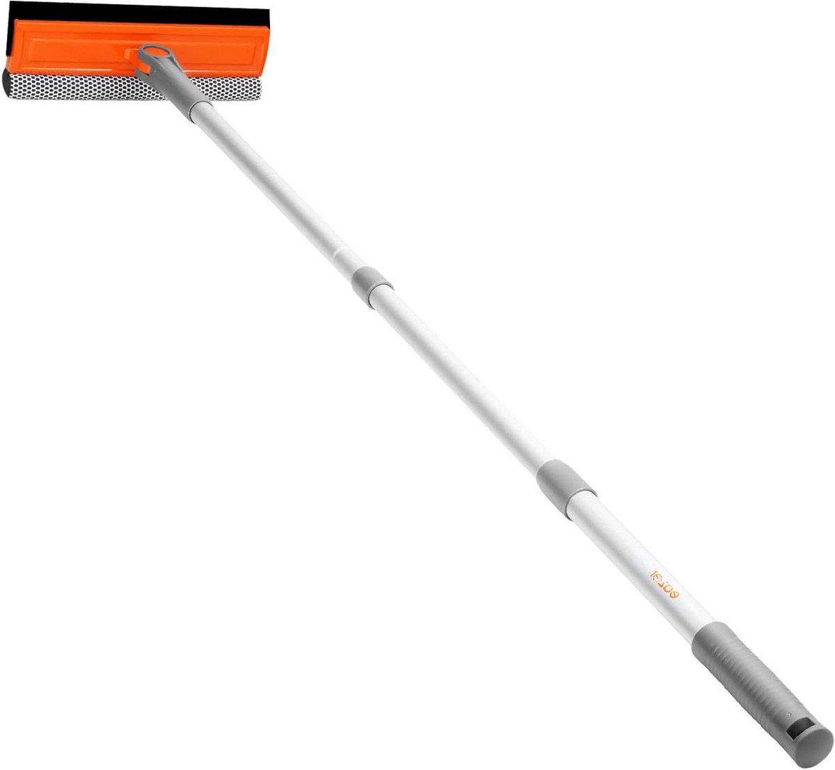 eazer Professional 46 Inch Window Cleaner, 2-in-1 Rotating Squeegee for Window Cleaning Kit, Window Washing Equipment Set with Thread Extension Rod (50-106 cm) for Shower/Windscreen.