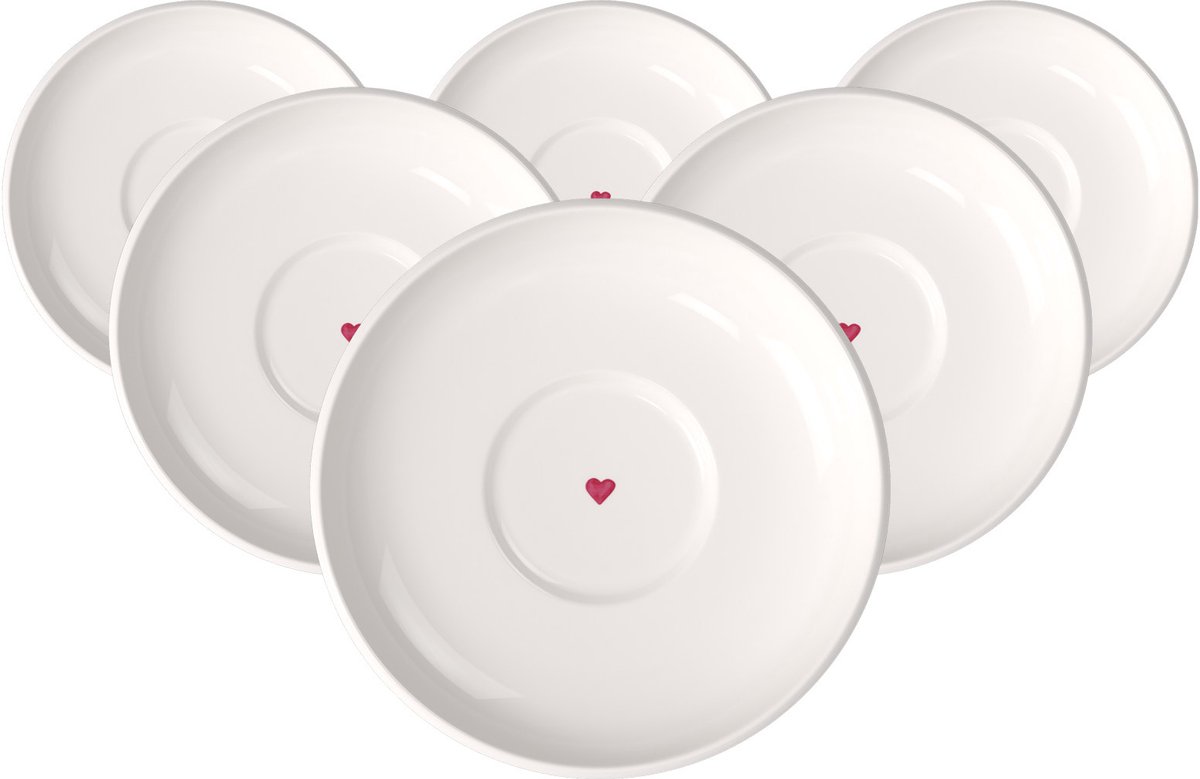 Espresso-Untertassen With Love ø 12 cm Set van 6