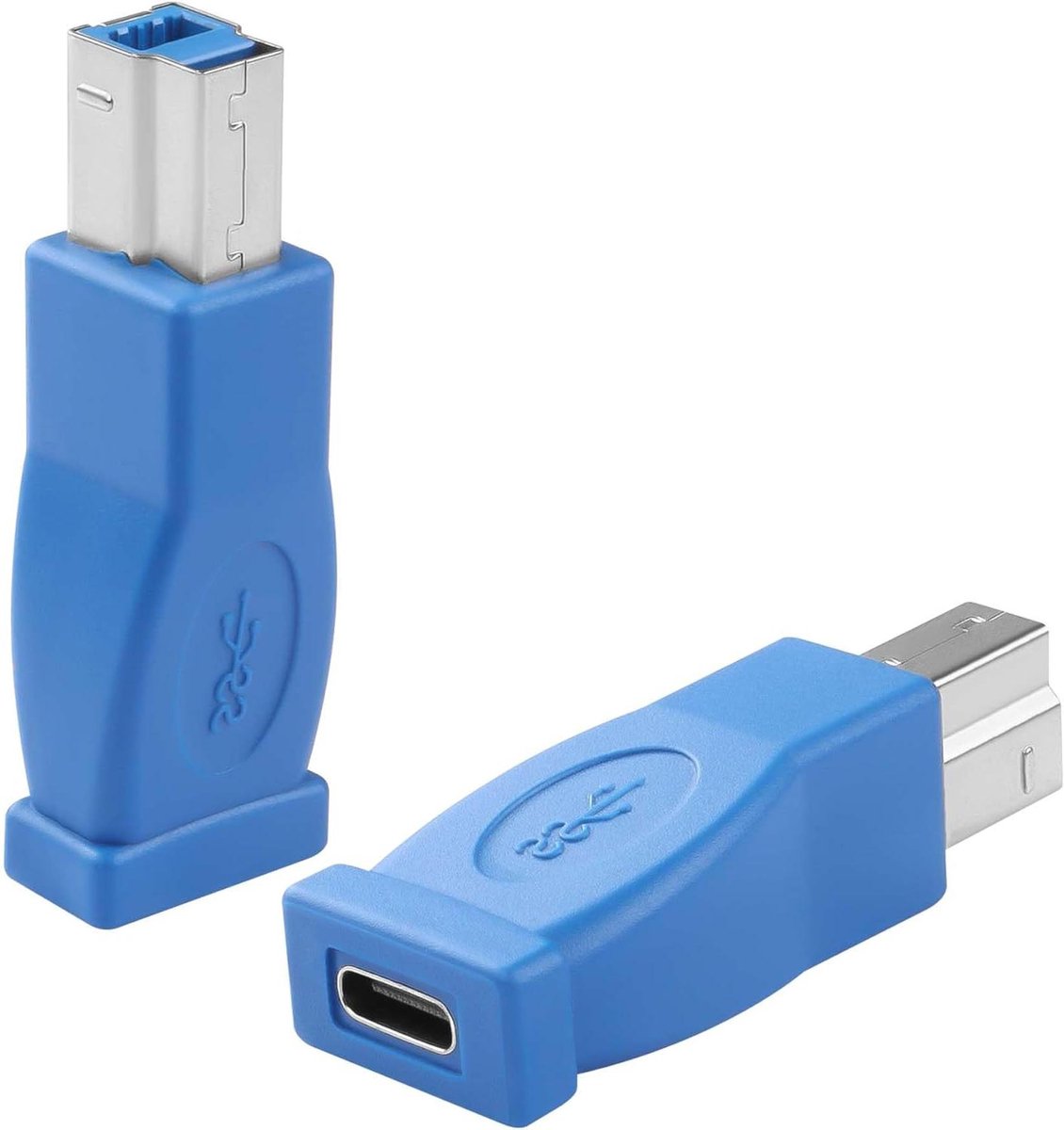 USB 3.0 Adapter - Printer Adapter - Apparaten Verbinden - Hoge Snelheid Overdracht - 2 stuks - Blauw