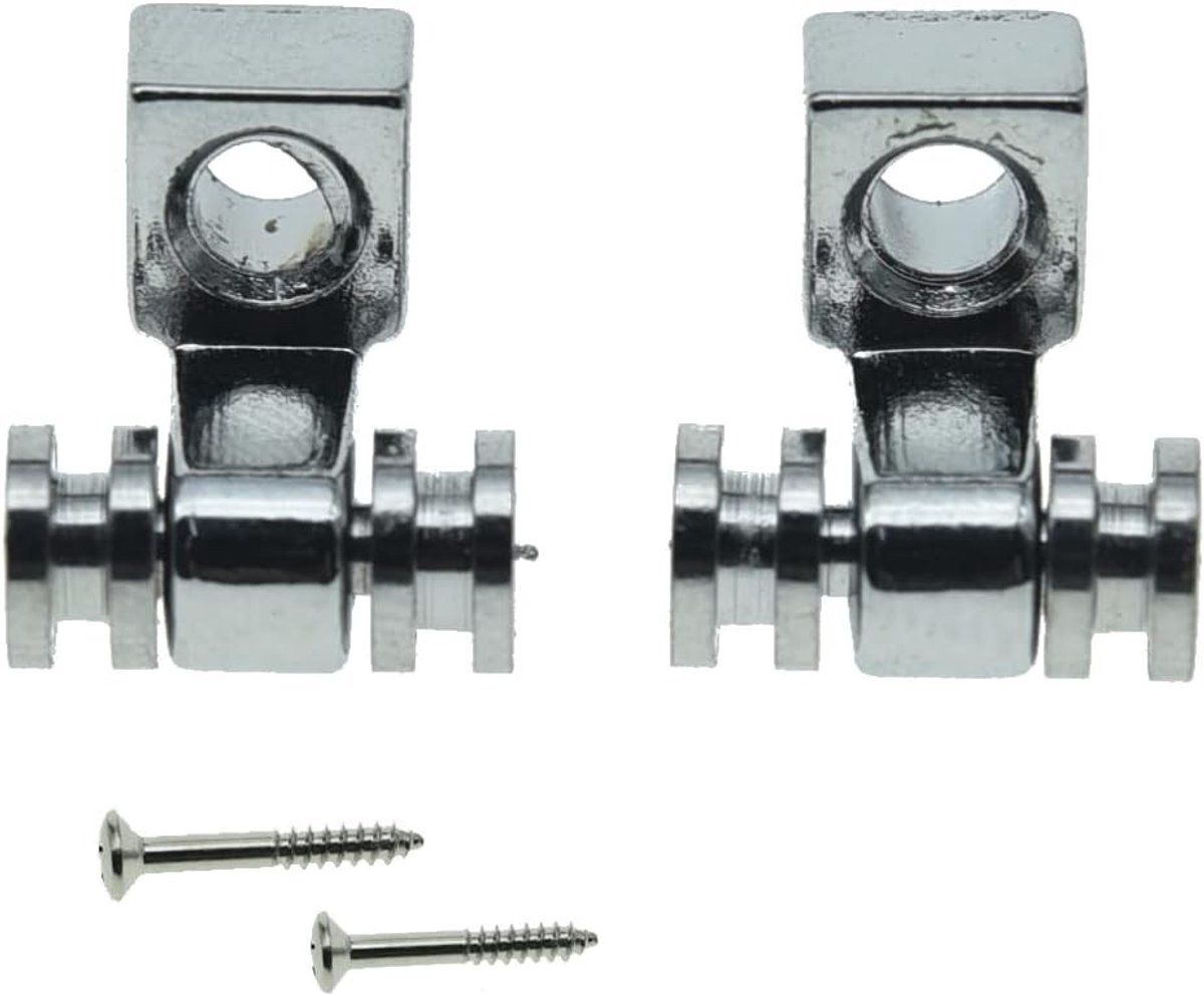 Set van 2 Gitaar Roller String Guides voor Elektrische Gitaren - Ideaal voor Strat en Tele, Chroom Afwerking