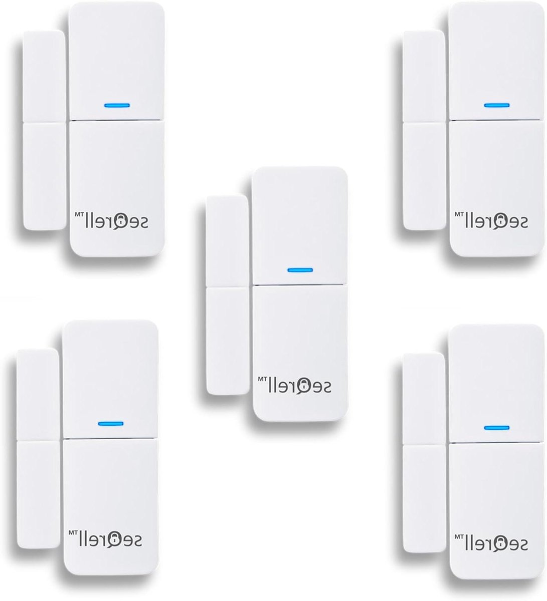 Draadloze Deur Raam Sensoren - Inbraak Alarm Sensoren - Huis Beveiligen - 5 Stuks Set - 30 Meter Bereik - Wit