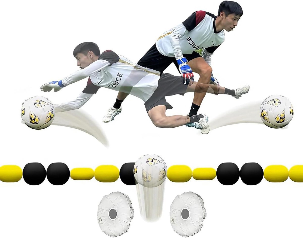 Doelman Oefenmateriaal - Reflex Trainer - Doelman Training - Onvoorspelbare Balvluchten - 2.74 m - Geel