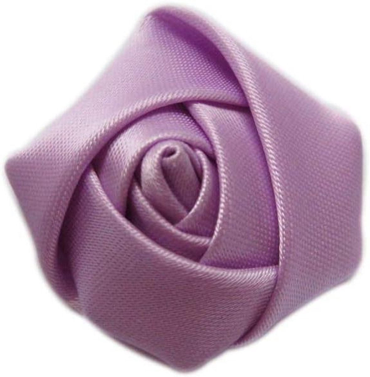 Rolled Rose Flowers - Satijnen Bloemen - Bruiloft Decoratie - Handgemaakt Dubbelzijdig - 30 Stuks - Lavendel