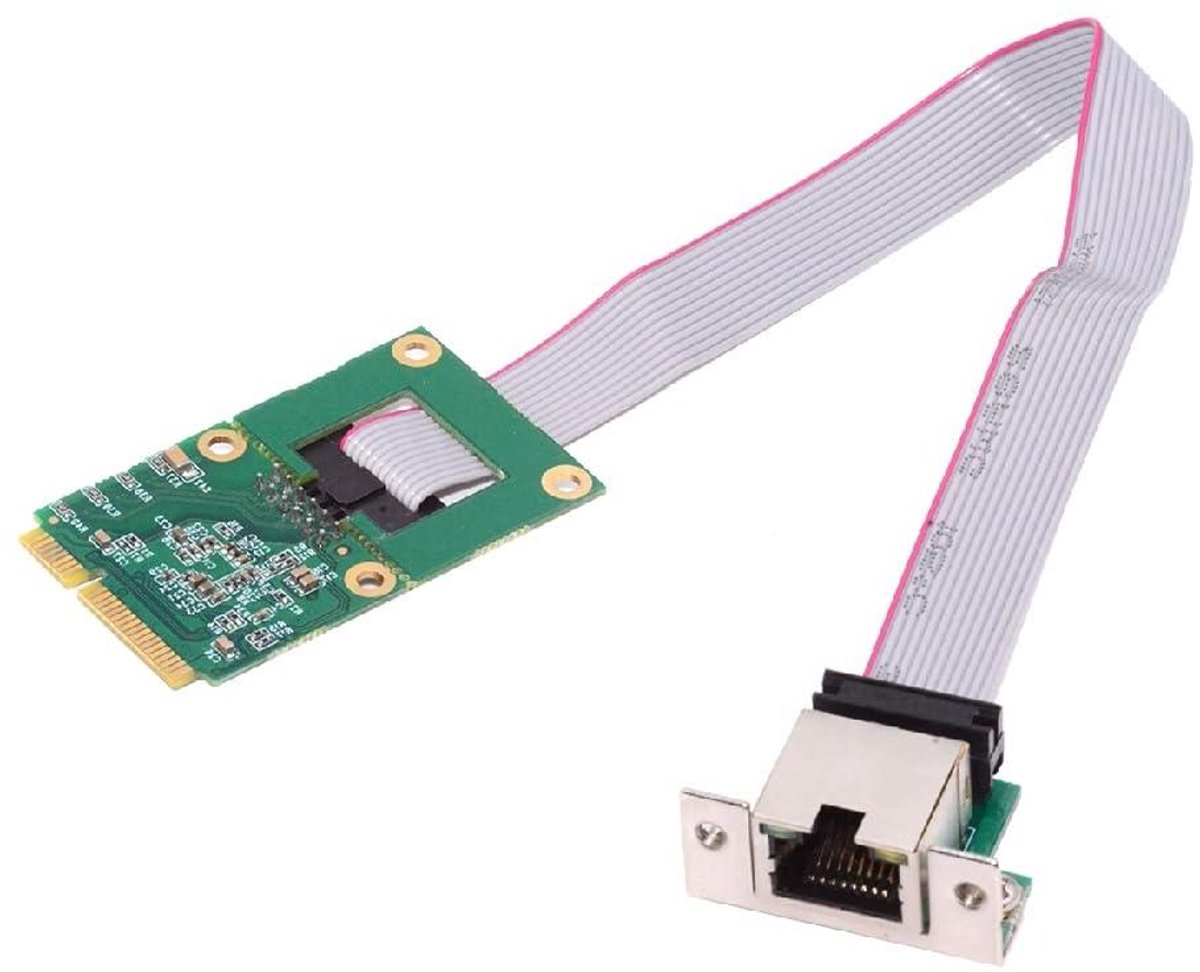 cablecc RJ45 2.5Gbps 2500Mbps to Mini PCI-E PCI Express 1000Mbps GBE Gigabit Ethernet Network LAN Cable Adapter for Desktop Motherboard