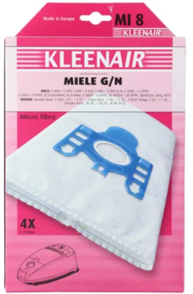 3x Kleenair Stofzuigerzakken Miele Mi-8 4 stuks