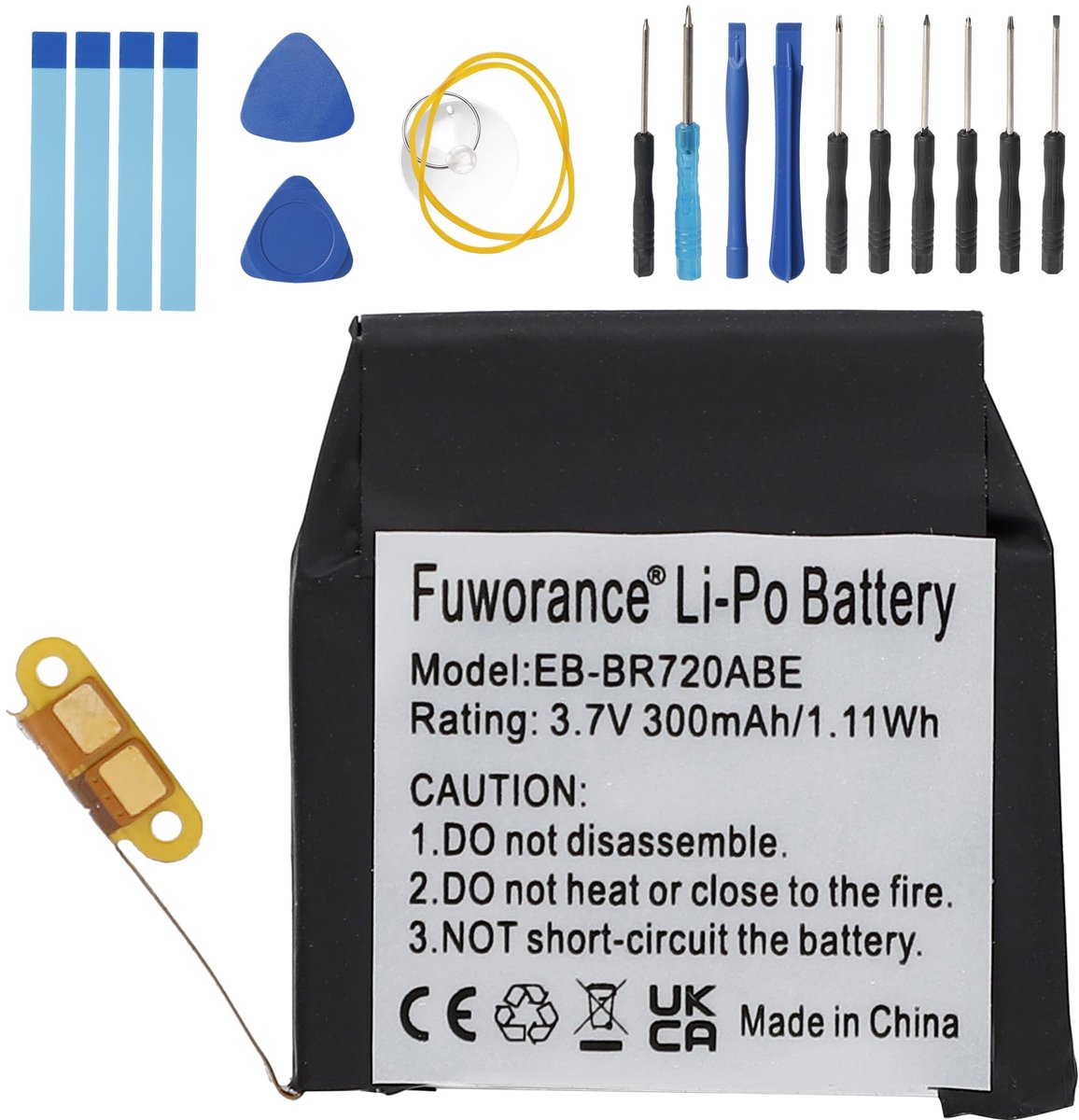 Cosensi - Vervangende Accu - 300mAh - Lithium-Ion - Geschikt voor Samsung Galaxy Gear S2 Classic - Model EB-BR720ABE