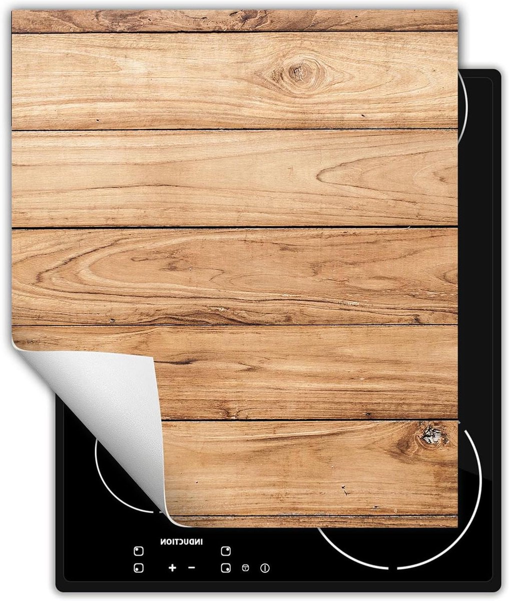 Kookplaat beschermer inductie 45x52 cm - Vinyl Decoratie - Houten panelen