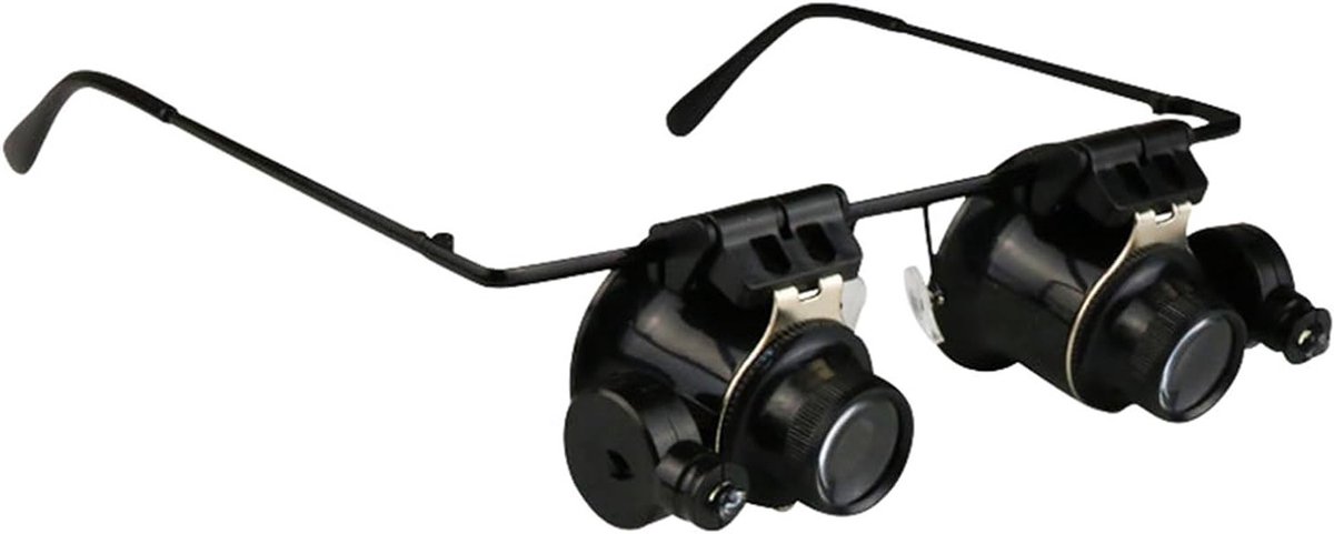 Professionele Hoofdmontage Vergrootglazen met LED Verlichting en 20X Vergroting voor Horloge Reparatie en Lezen van Kranten