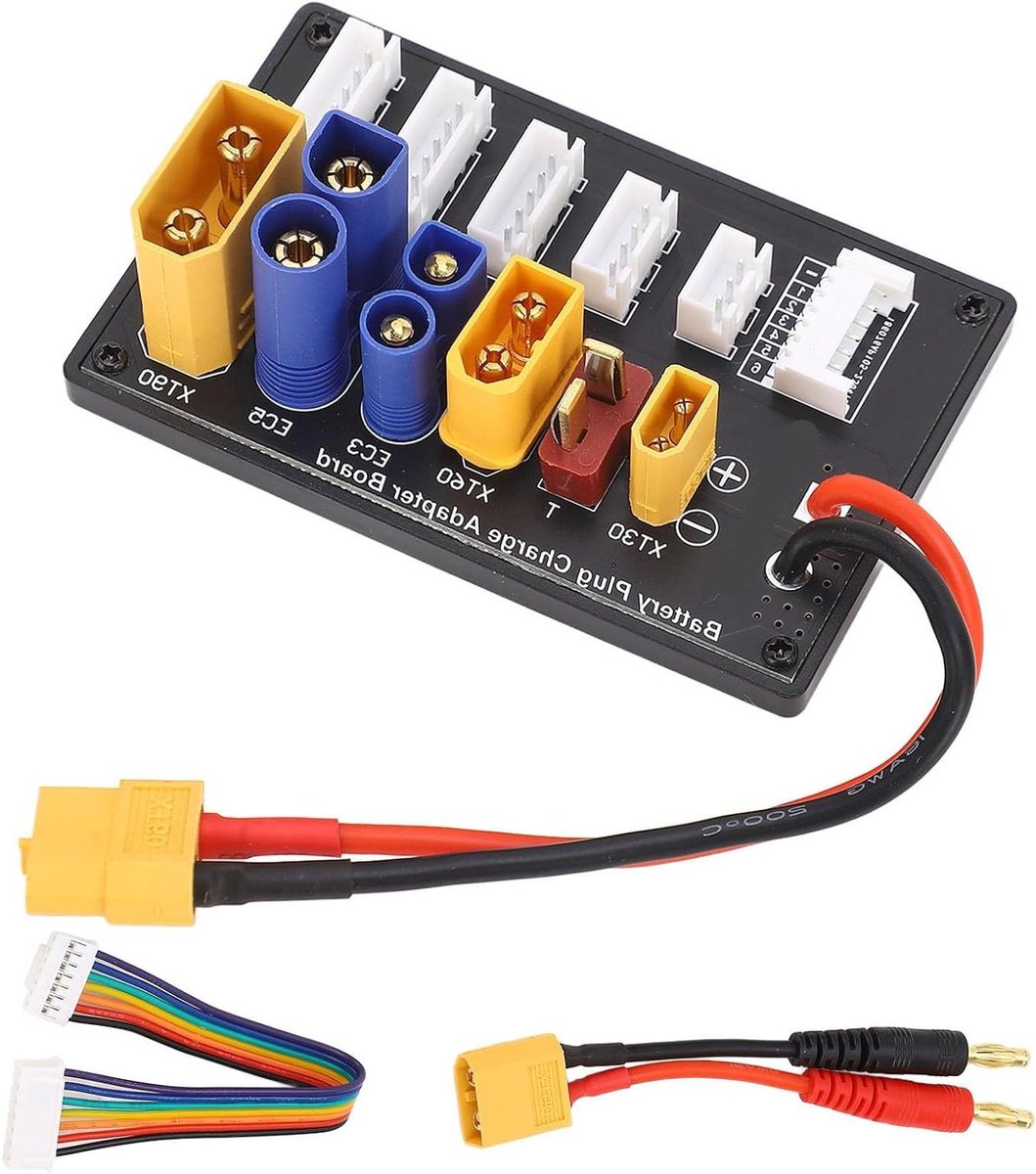 Lipo Batterij Lader - Parallel Lader - Batterijen Opladen - 6 Poorten - 40A - Zwart