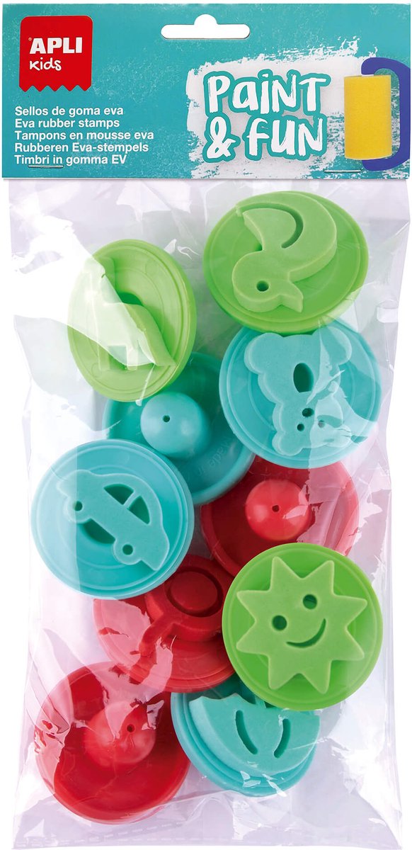 APLI Kids stempels dieren - Evafoam creatieve speelgoedset 10 stuks.
