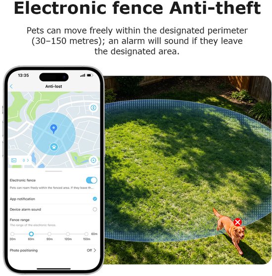 Tracker hond | GPS halsband met mini camera | Real-time 4G tracking | Waterdicht IP66 | Siliconen wit — afbeelding 4