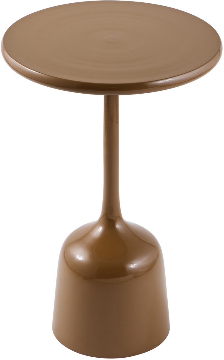 Woonexpress Bijzettafel Pollie Metaal Bruin - Rond Design Salontafel