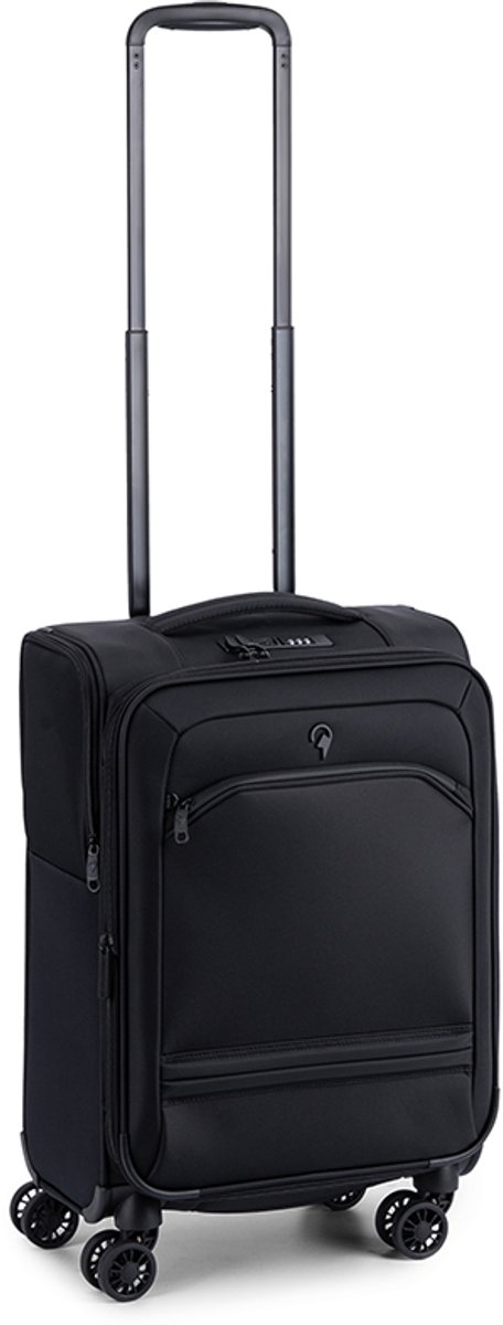 North Pioneer Boarding Handbagage koffer 55 x 35 x 20 cm - Zwart