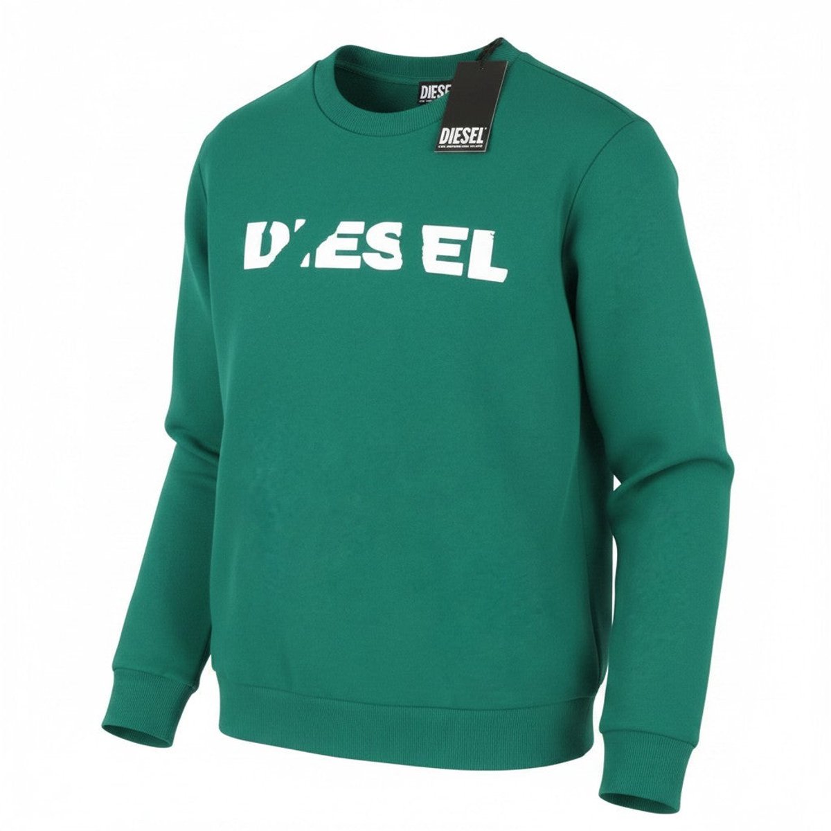 Diesel S-gir 250237 Off Heren Sweatshirtgroen Ronde Hals Pull-On Rrp125 - M