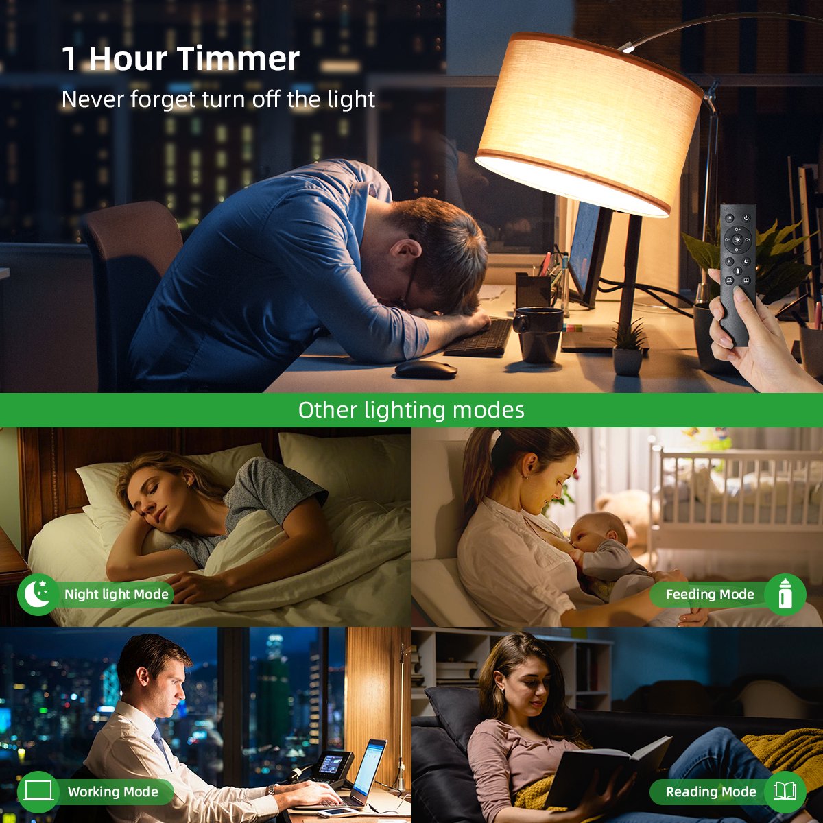ANTENLICHT Moderne Vloerlamp - 9W LED met Afstandsbediening thumbnail 7