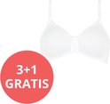 Witte beugel bh van Sloggi met 3+1 gratis indicatie.