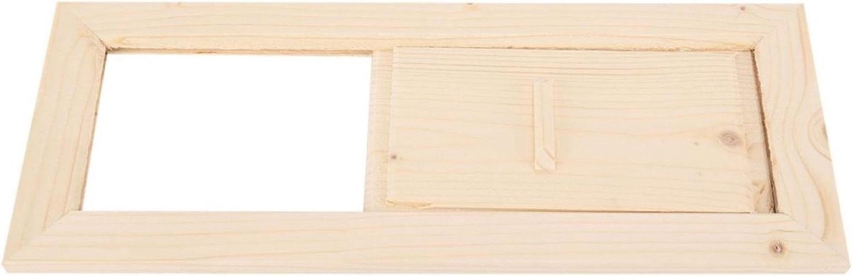 Ventilatie Rooster - Hout Rooster - Zelf Installeren - Verstelbare Opening - 34 cm - Houtkleur