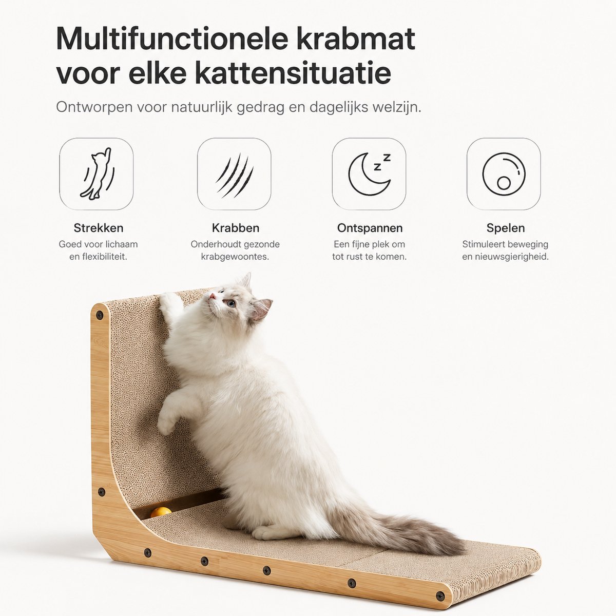 BOTC Kattenkrabber - 68 cm L-vorm thumbnail 4