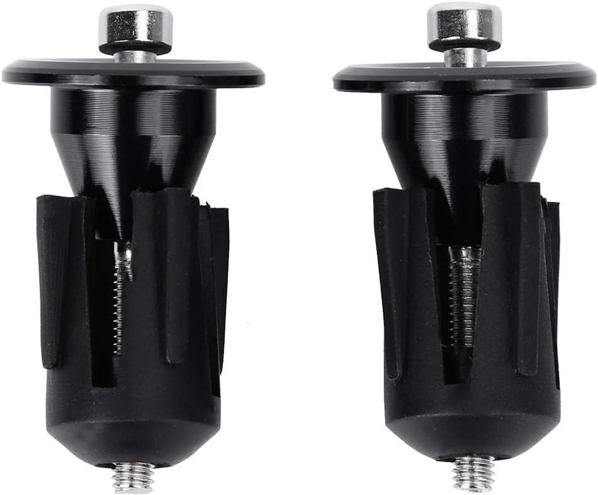 Stuur End Covers - Fiets Handvat - Fiets Bescherming - Aluminium Legering - 22x42mm - Zwart
