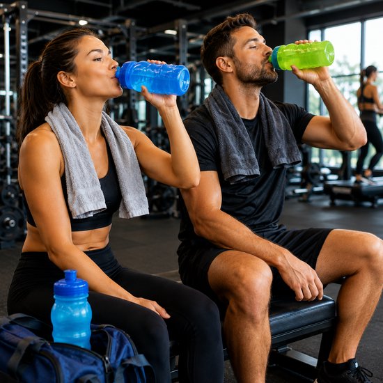 Benza Drinkflessen Set van 3 – 625 ml – Bidons / Sportbidons – Herbruikbare Waterflessen – blauw, groen & donkerblauw – Voor School, Sport, Fitness & Onderweg — afbeelding 4